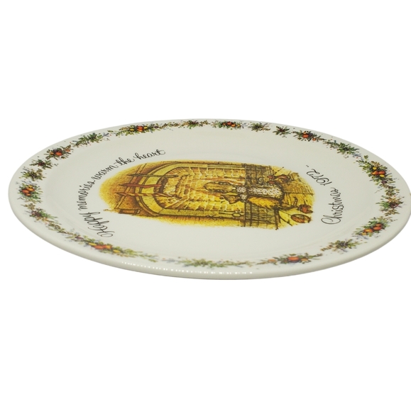 Vtg Christmas 10" Porcelain Plate Commemorative Edition 1972 Holly Hobbie USA - Picture 6 of 10